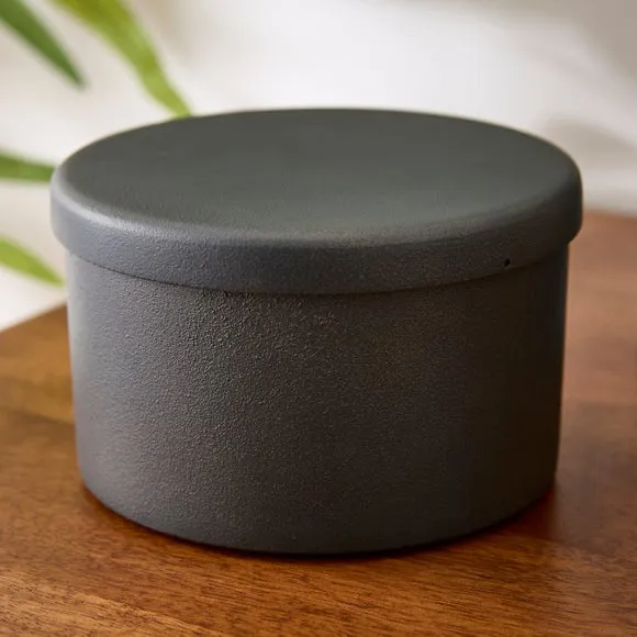 Black Metal Wide Storage Jar 2