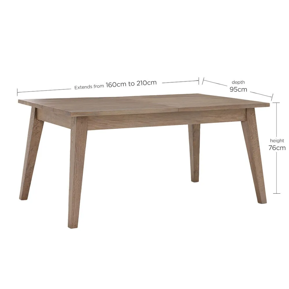 Hancock Extending Dining Table 160Cm, Grey Wood | Barker & Stonehouse 4