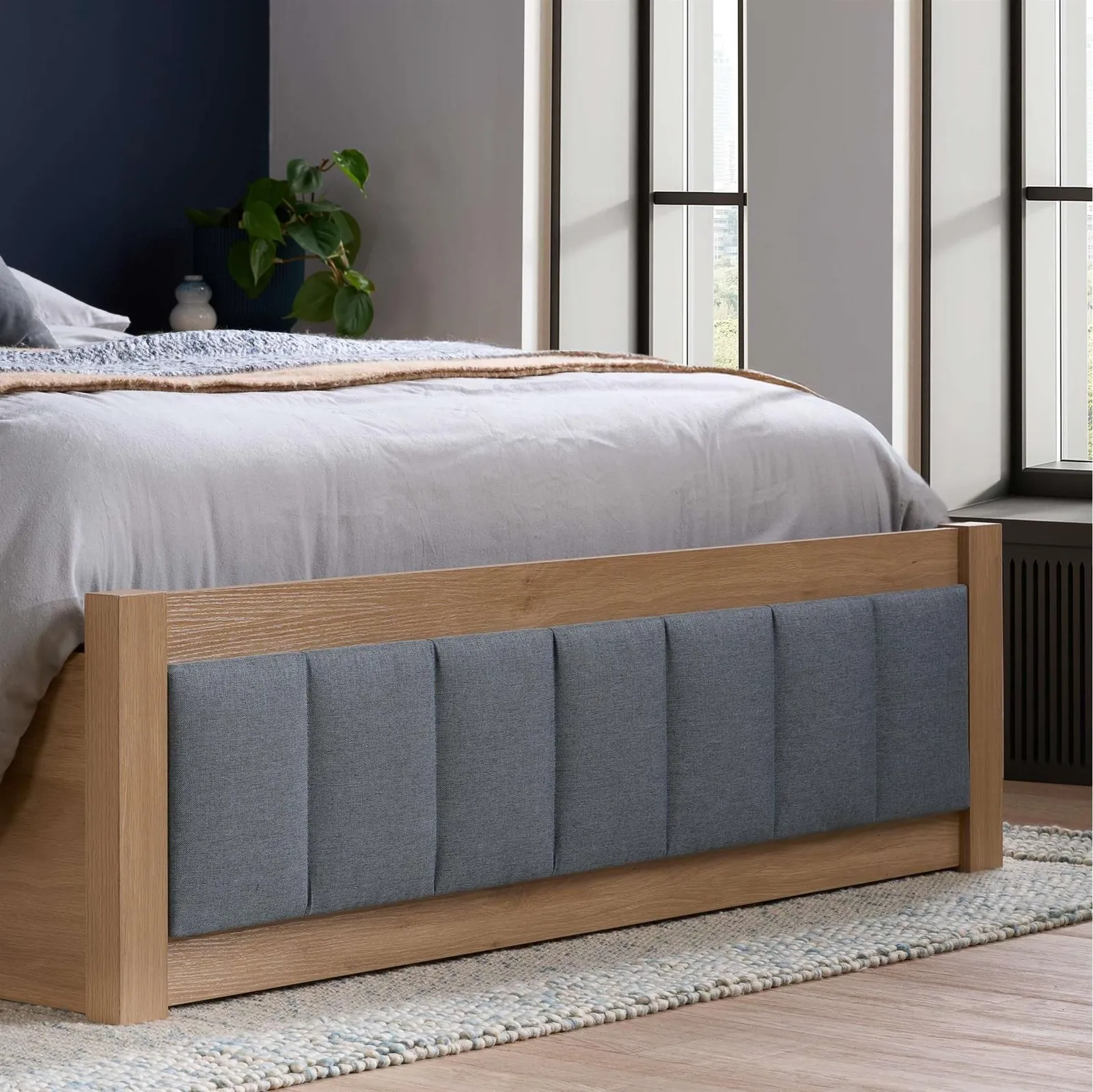Birlea Belmont Grey & Oak Wooden Ottoman Bed Frame 6