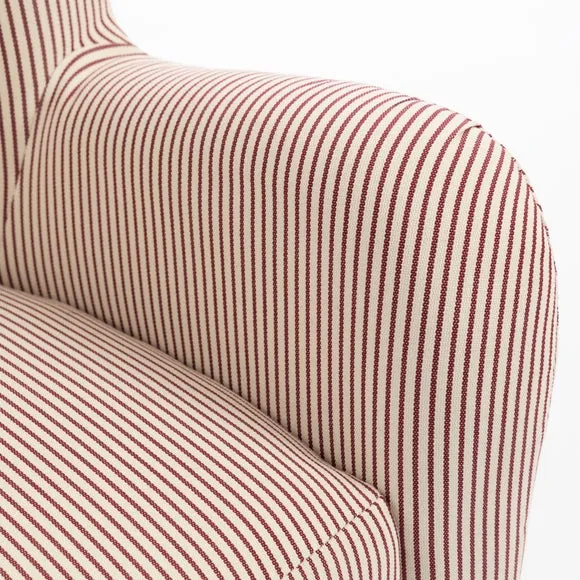 Theo Tiny Stripe Swivel Armchair 3