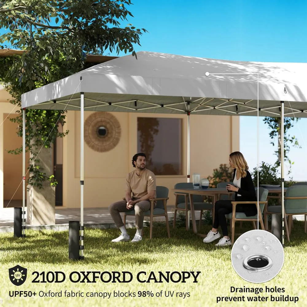 OUTSUNNY 3 x 6 m Pop Up Gazebo, UPF50+ Wedding Party Tent Marquee in White 4