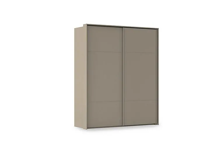 Haven 190cm 2 Door Slider Wardrobe with Décor Doors