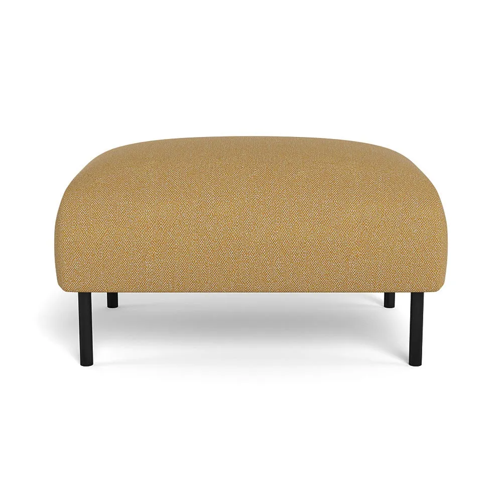 Heal's Alto Ottoman Boucle Tweed Citrine Black Feet 1