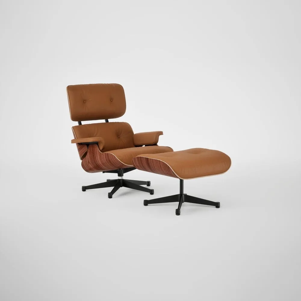Vitra Eames Lounge Chair & Ottoman Santos Palisander Contemporary L50 97 Cognac Black Base 04 1