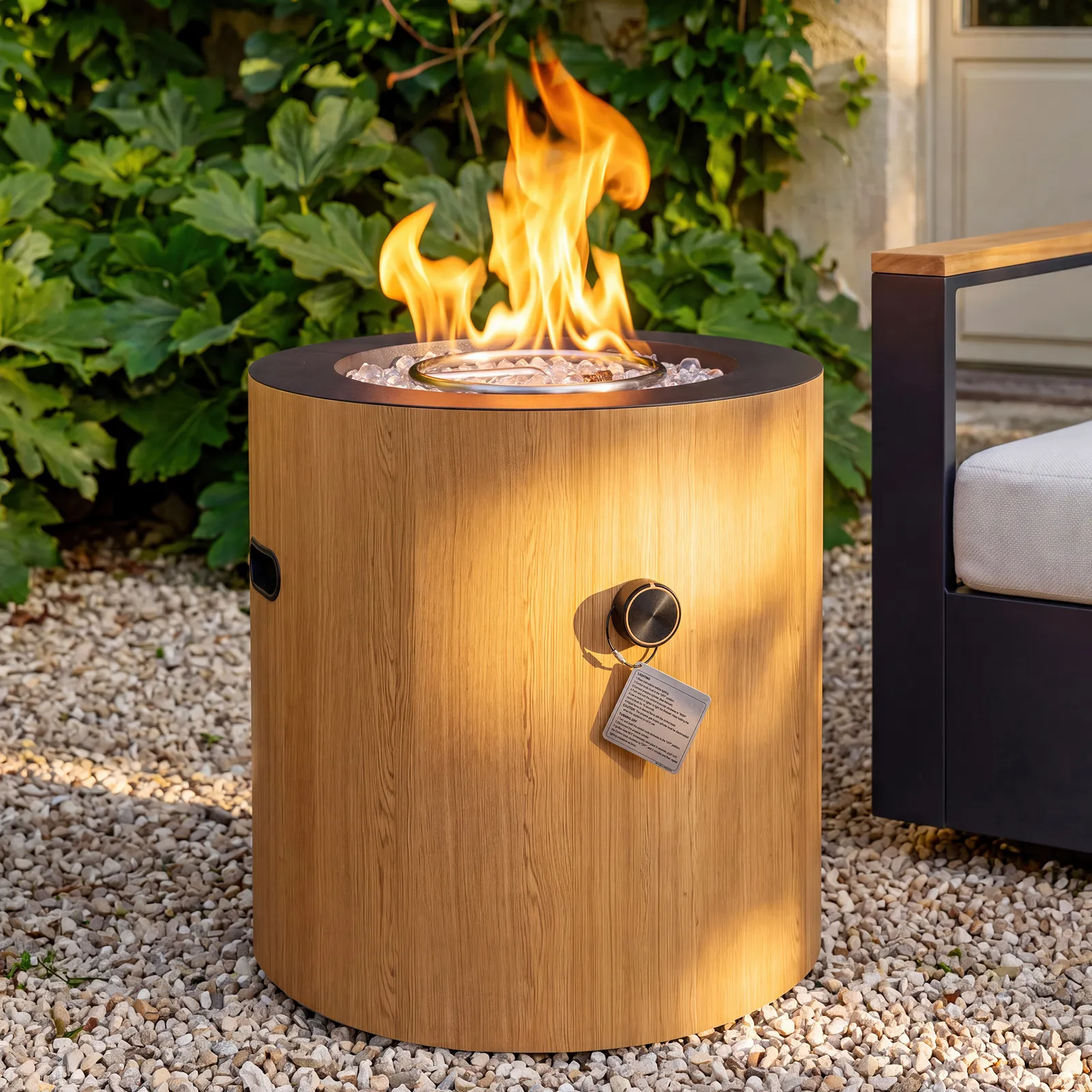 Tevara Outdoor Propane Smokeless Fire Pit Side Table