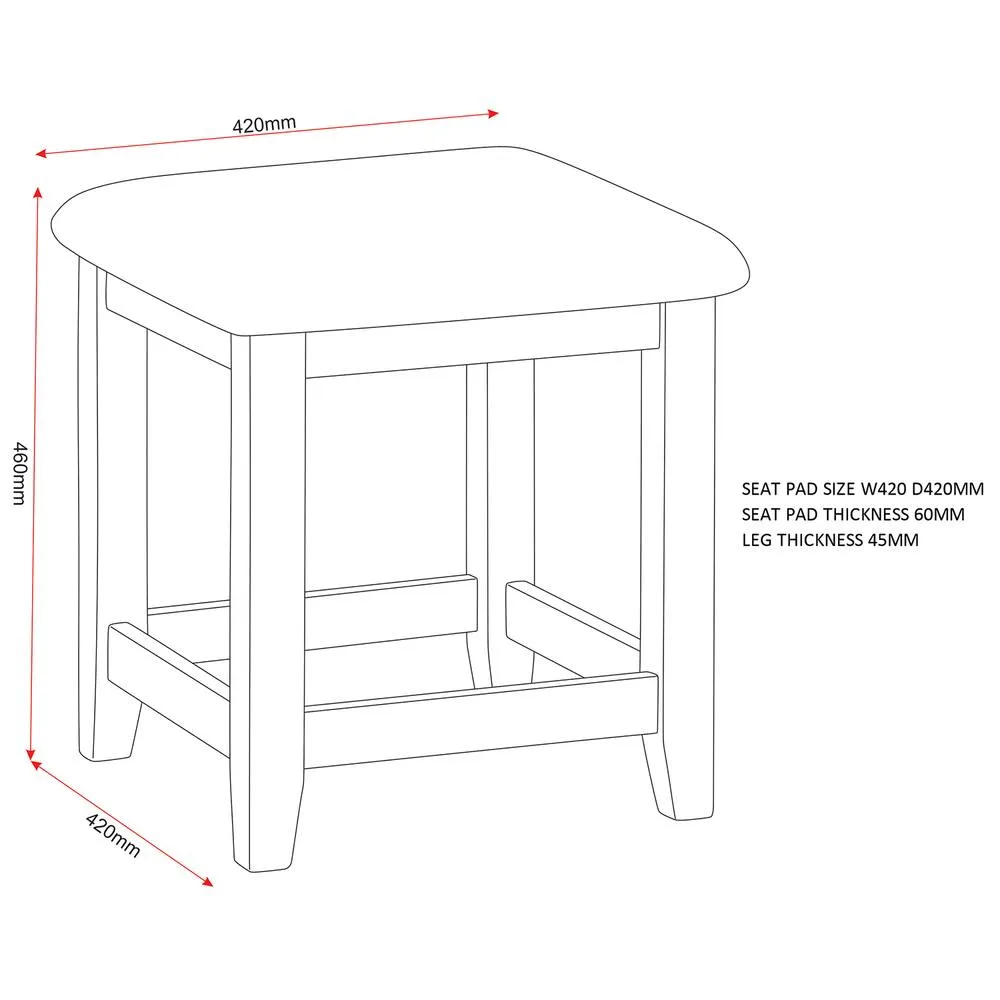 Seconique Windsor Ivory Dressing Table Stool (Fully Assembled) 3