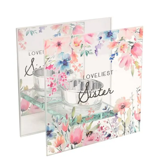 The Cottage Garden Floral Glass Tealight Holder 2