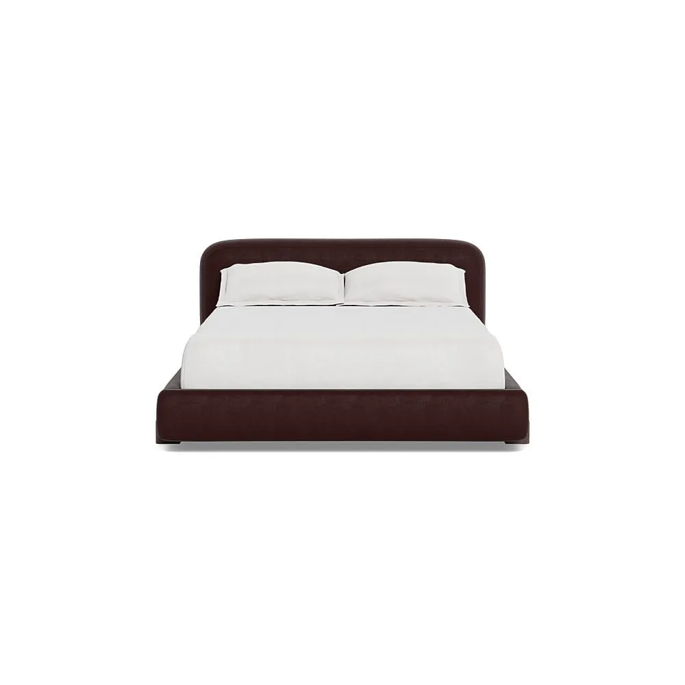 Heal's Nuvola King Bed Smart Luxe Velvet Acorn Walnut Stained Oak Feet 2