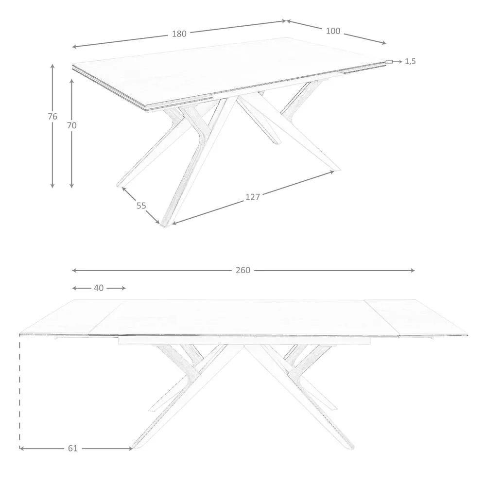 Angel Cerda Sand Porcelain Marble Extendable Dining Table in Light Sand 6