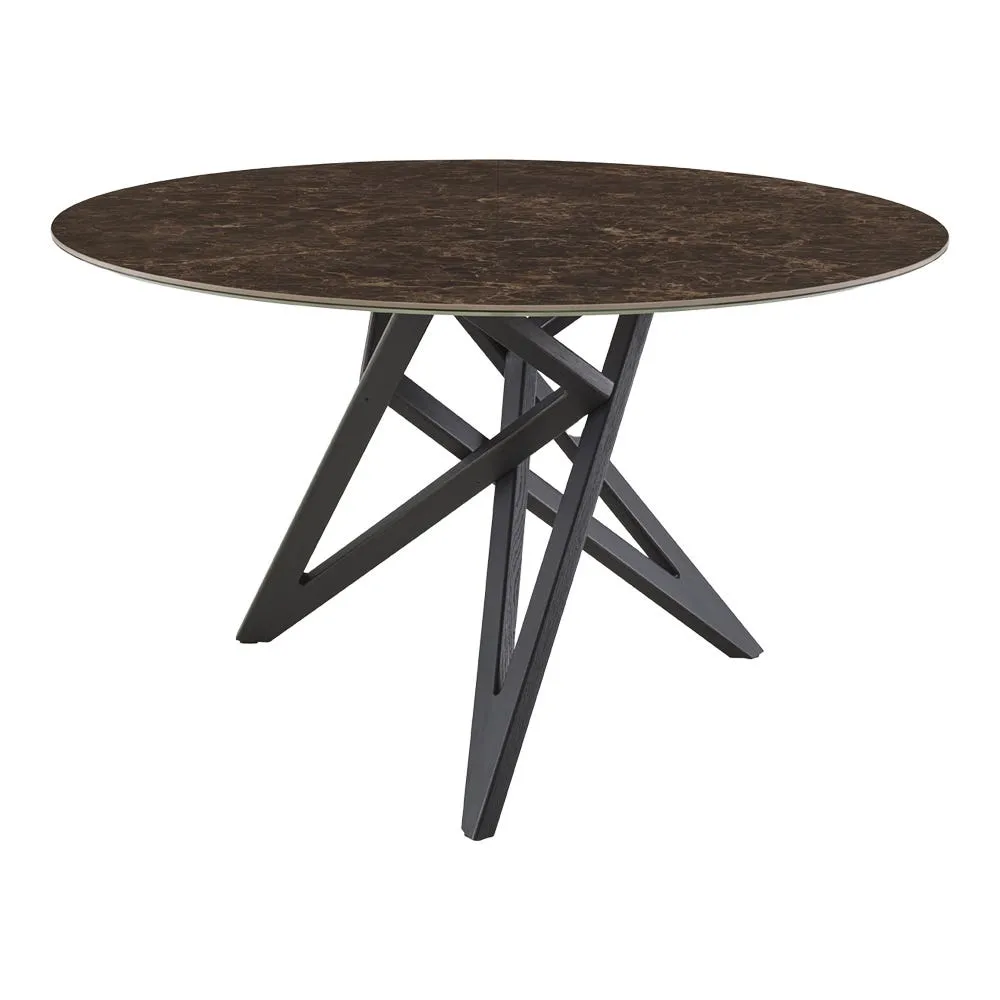 Ligne Roset Ennea Round Dining Table in Emperador Ceramic 2
