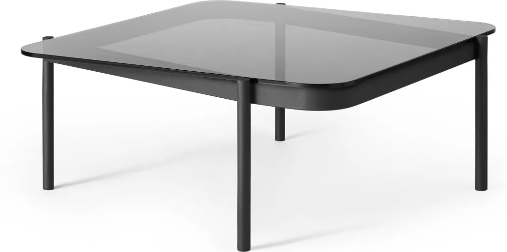 Chotto Coffee Table, Black & Smoked Glass