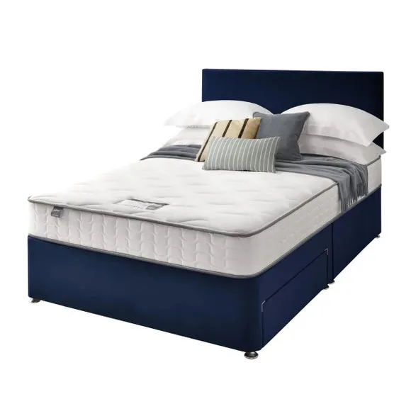 Silentnight Divan Bed With Velvet Paris Headboard and 800 Pocket Sprung Mattress 6
