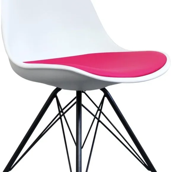 Fusion Living Soho White Plastic Dining Chair 5