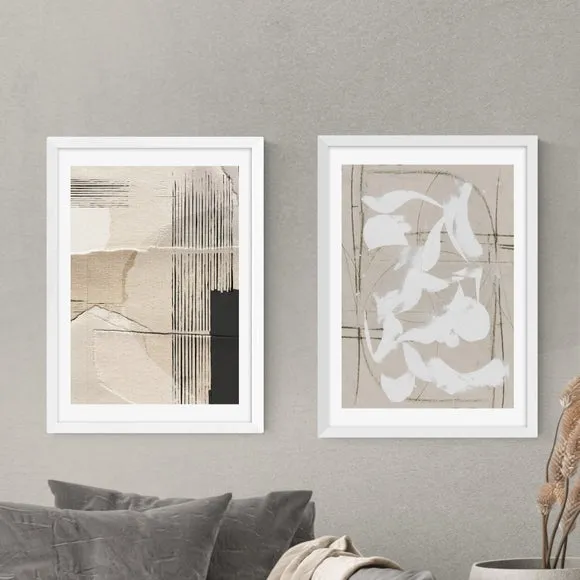 Set of 2 East End Prints Paper Abstract Prints 1
