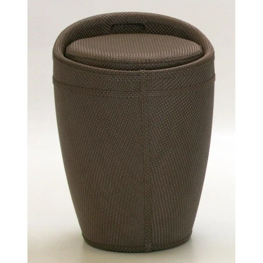 netfurniture Kawsen Brown Textilene Stool with Storage