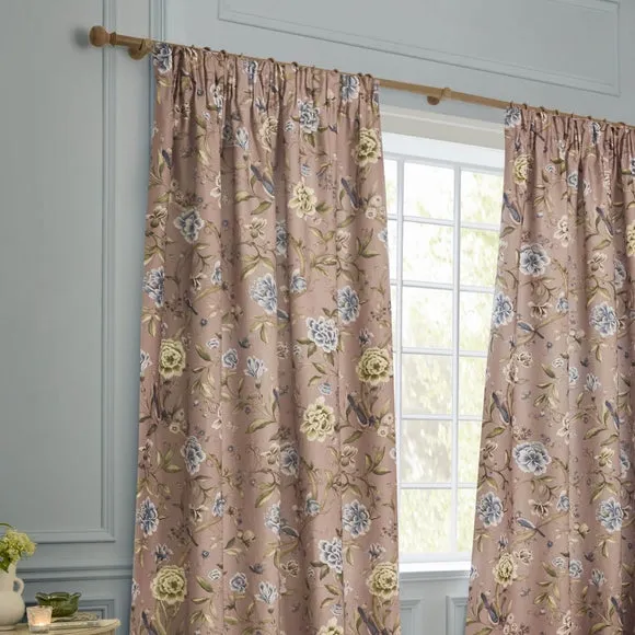 Sanderson Porcelain Garden Pencil Pleat Curtains 1