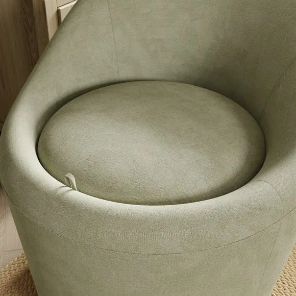 Dion Soft Tonal Chenille Storage Swivel Chair 3