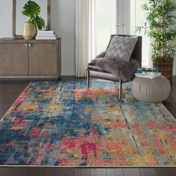 Celestial Blue and Yellow Rug 3