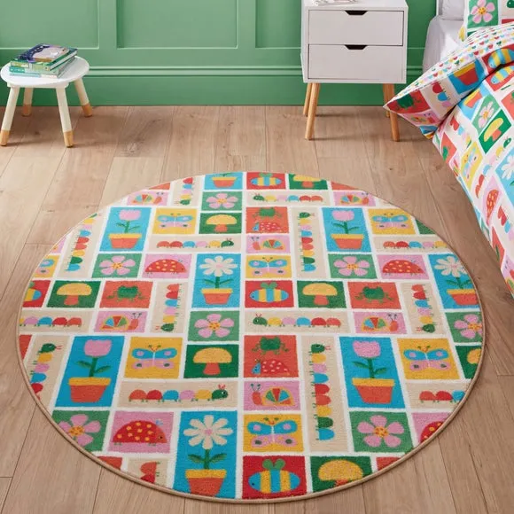 Catherine Lansfield Kids Curious Caterpillar Circle Rug