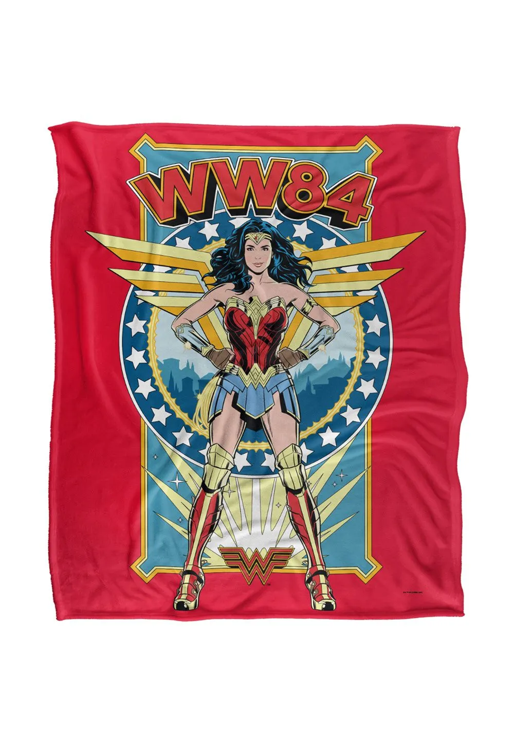 Wonder Woman Stand Tall Silky Touch Super Soft Throw Blanket 152 X 127 cm in White