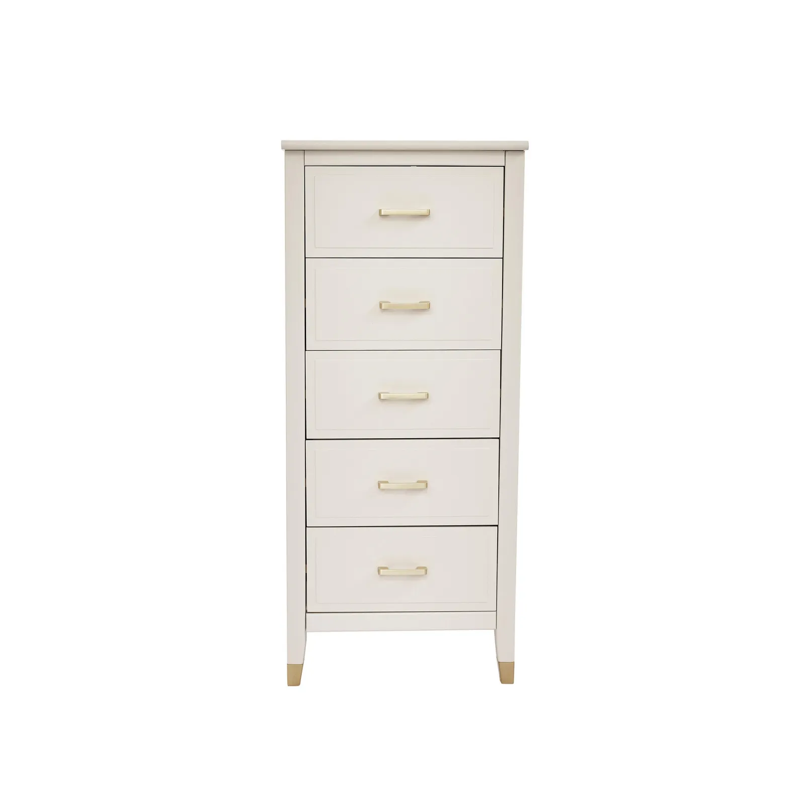 Cabinet Bits Palazzi 5 Drawer Narrow Chest of Drawers in Off-White 4