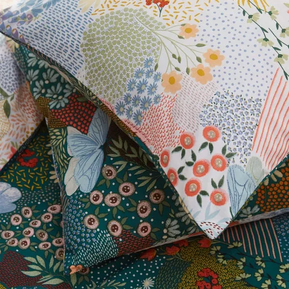 Furn. Floral Single Duvet Cover Set, Blue 4