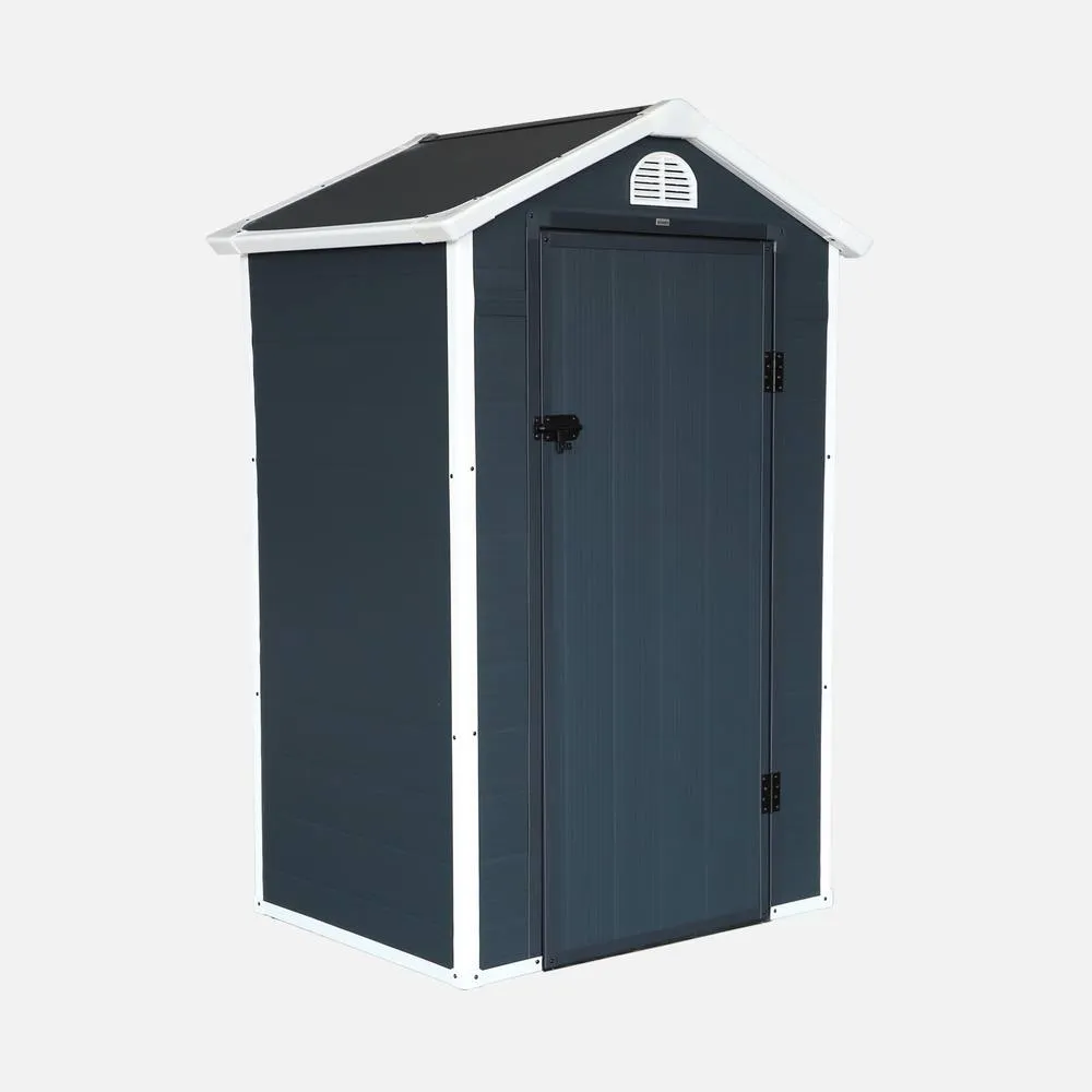 sweeek Plastic Garden Shed 1.39 M² (1.39 M²) in Dark Grey