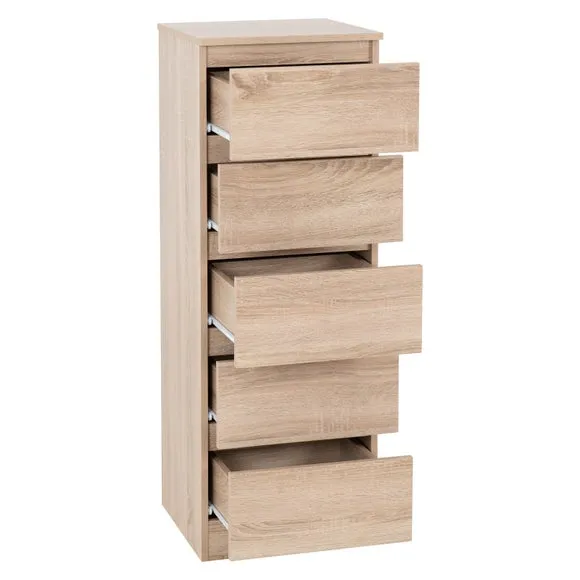 Walker 5 Drawer Narrow Chest 4