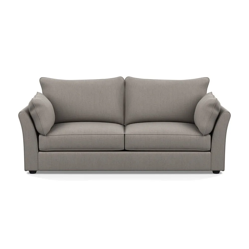 Heal's Tailor 4 Seater Sofa Broadweave Pebble Black Feet 1