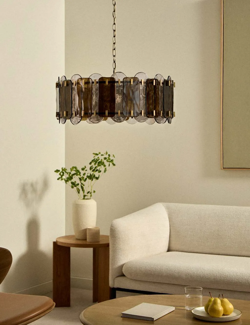 M&S Dual Colour Glass Pendant Light Multi