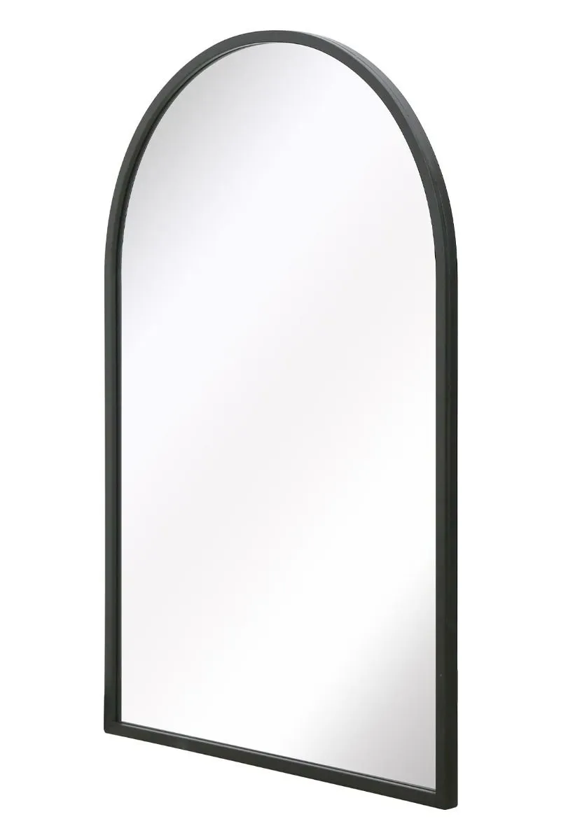 MirrorOutlet Black Metal Framed Arched Wall Mirror 47" X 31" (120CM X 80CM) 4