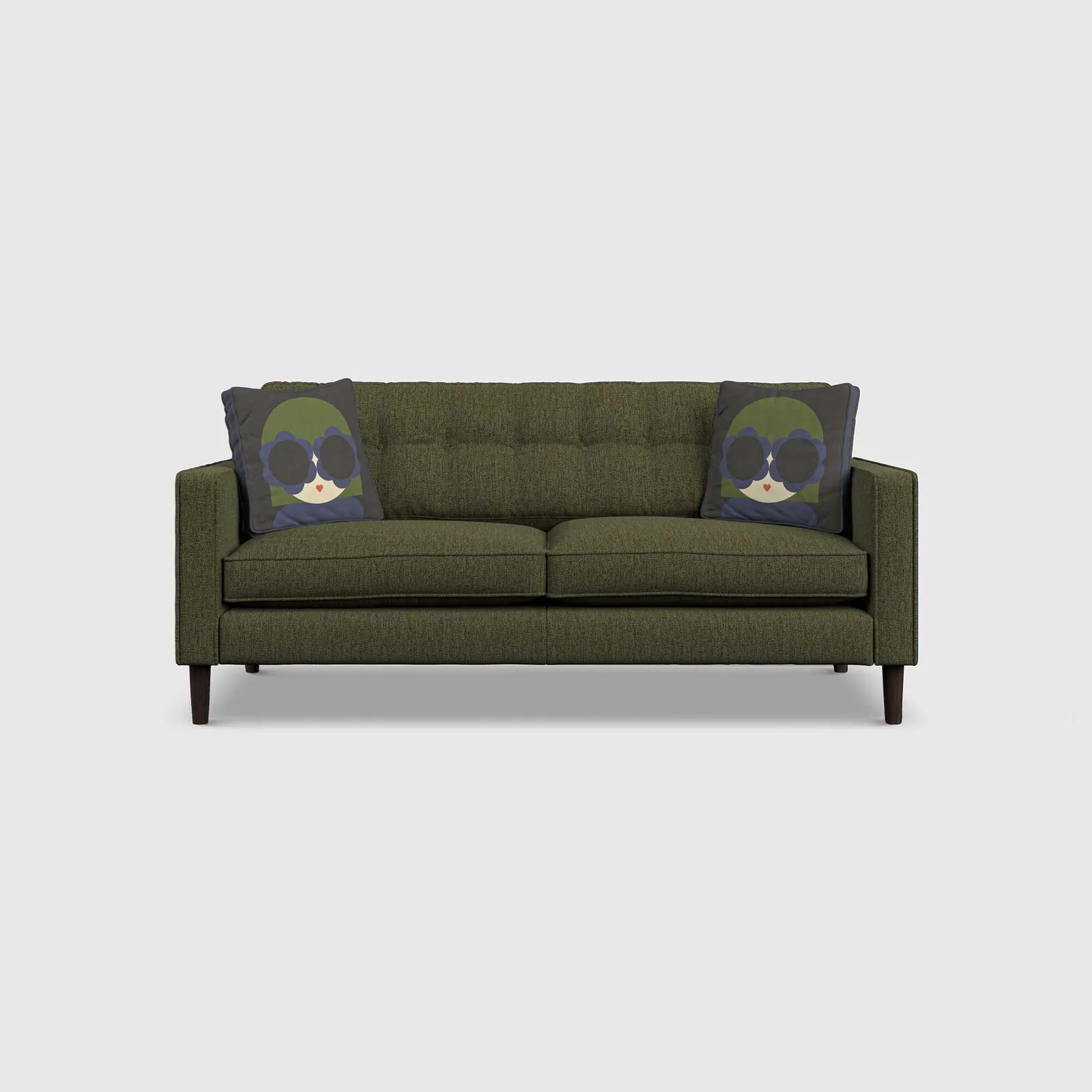 Orla Kiely Ebben Medium Sofa, Green Fabric | Barker & Stonehouse 1