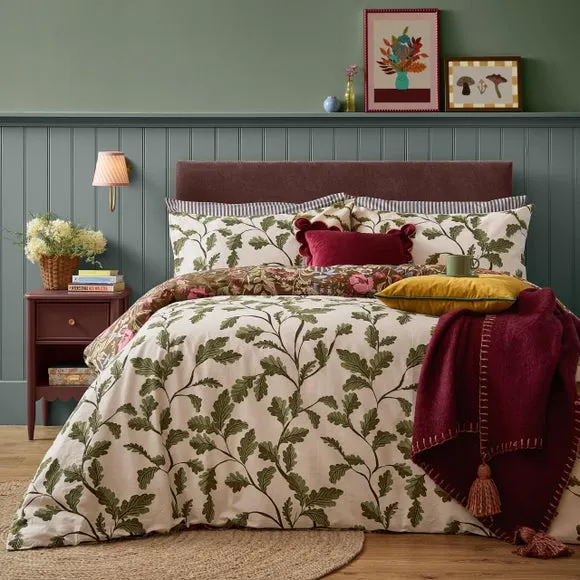 Furn. Forest Bloom Polycotton Duvet Cover & Pillowcase Set 2