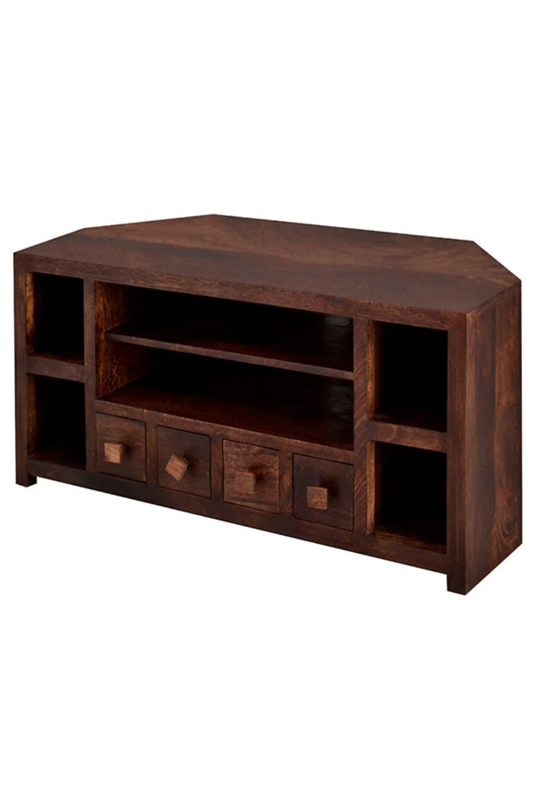 IH Design Duvid Mango Corner TV Unit in Brown 3