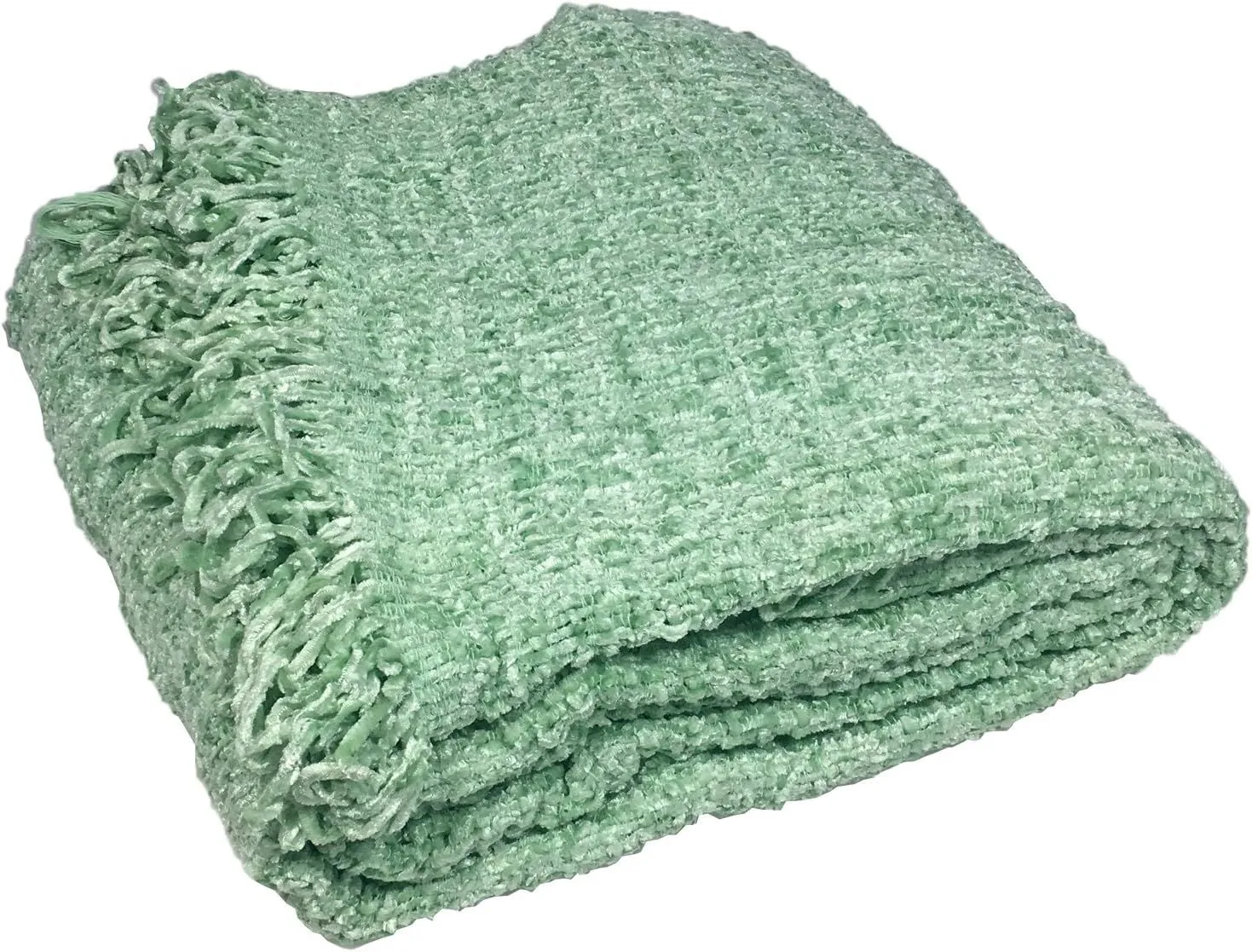 Rapport Home Zarah Polyester Woven Throw (150x200 cm) in Green