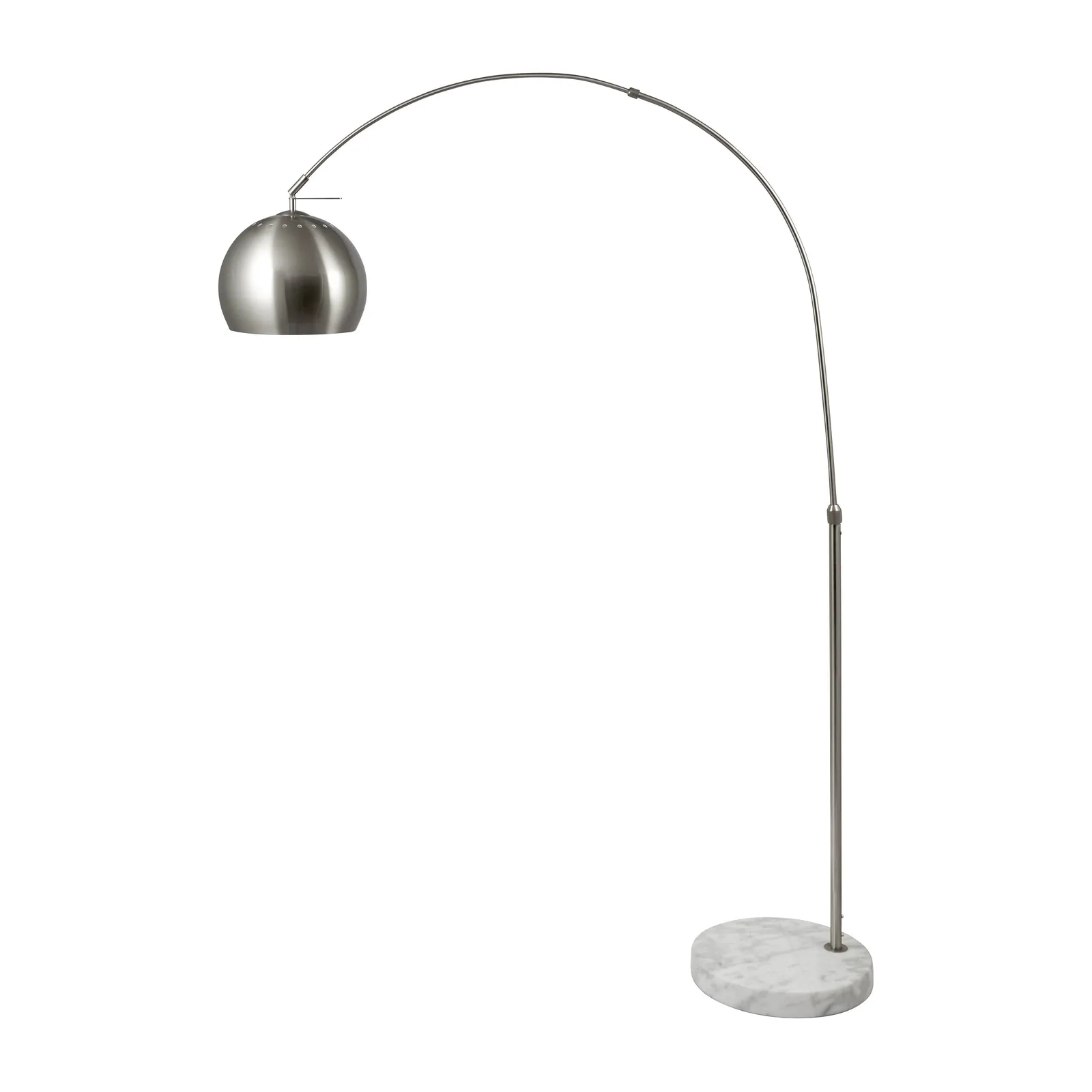 Feliciani Arc Brushed Metal and Marble Floor Lamp 2