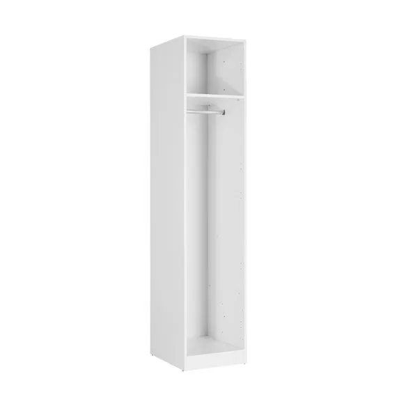 Acton Single Wardrobe, White 2