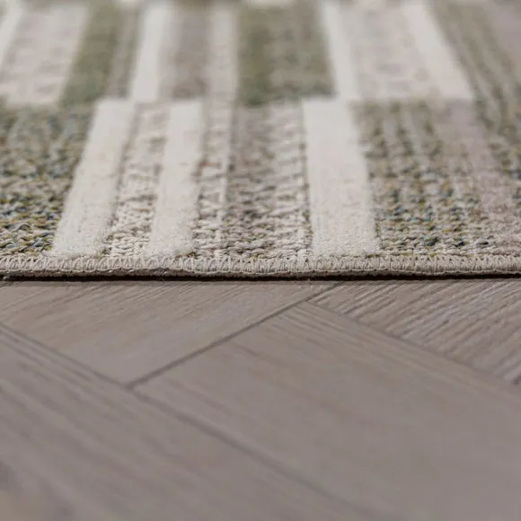 Patchwork Striped Washable Rug 4