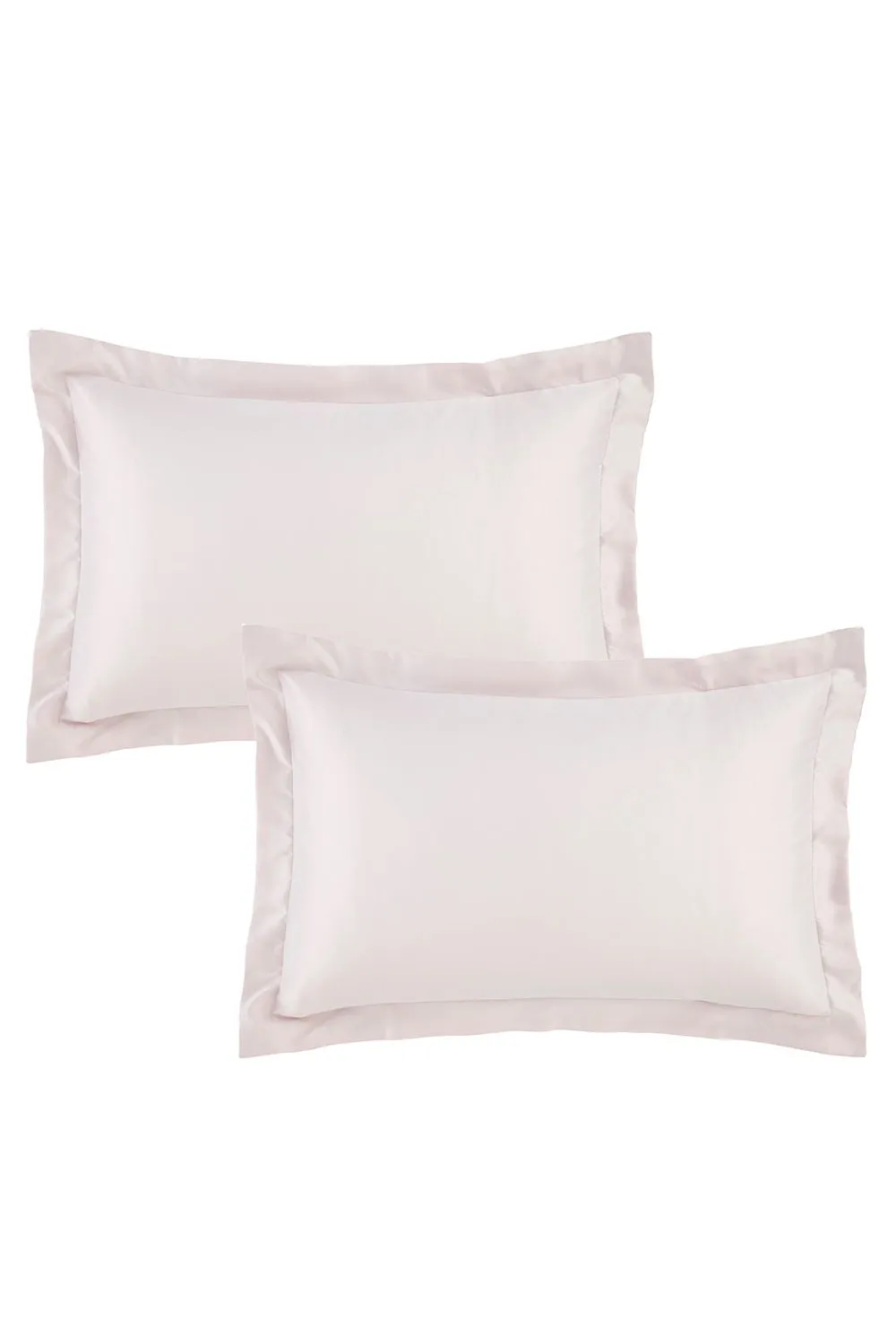 Catherine Lansfield 'Silky Soft Satin' Oxford Pillowcases Pair in Pink 2