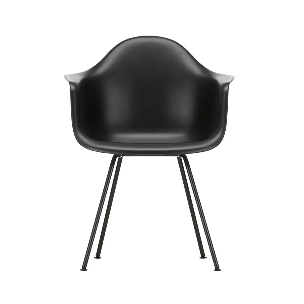 Vitra Eames DAX Armchair New Height Deep Black Basic Dark Powder Coated Base 3