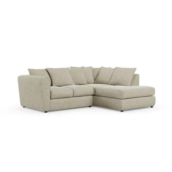 Blake Curved Arm Chunky Chenille Corner Chaise Sofa 6