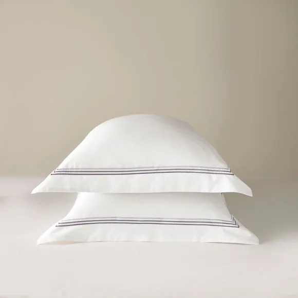 Dorma Rovello Embroidery 100% Cotton Oxford Pillowcase Pair 2