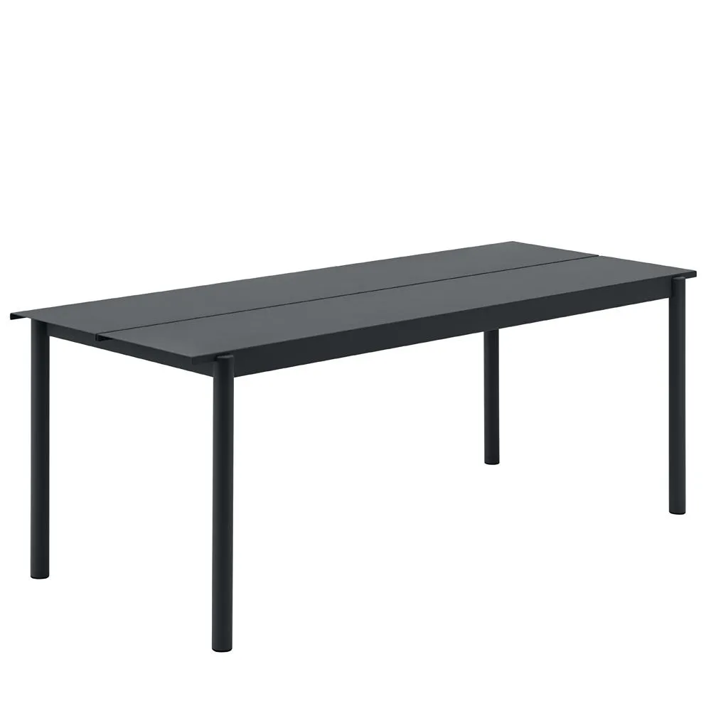 Muuto Linear Outdoor Steel Table Large Black 2