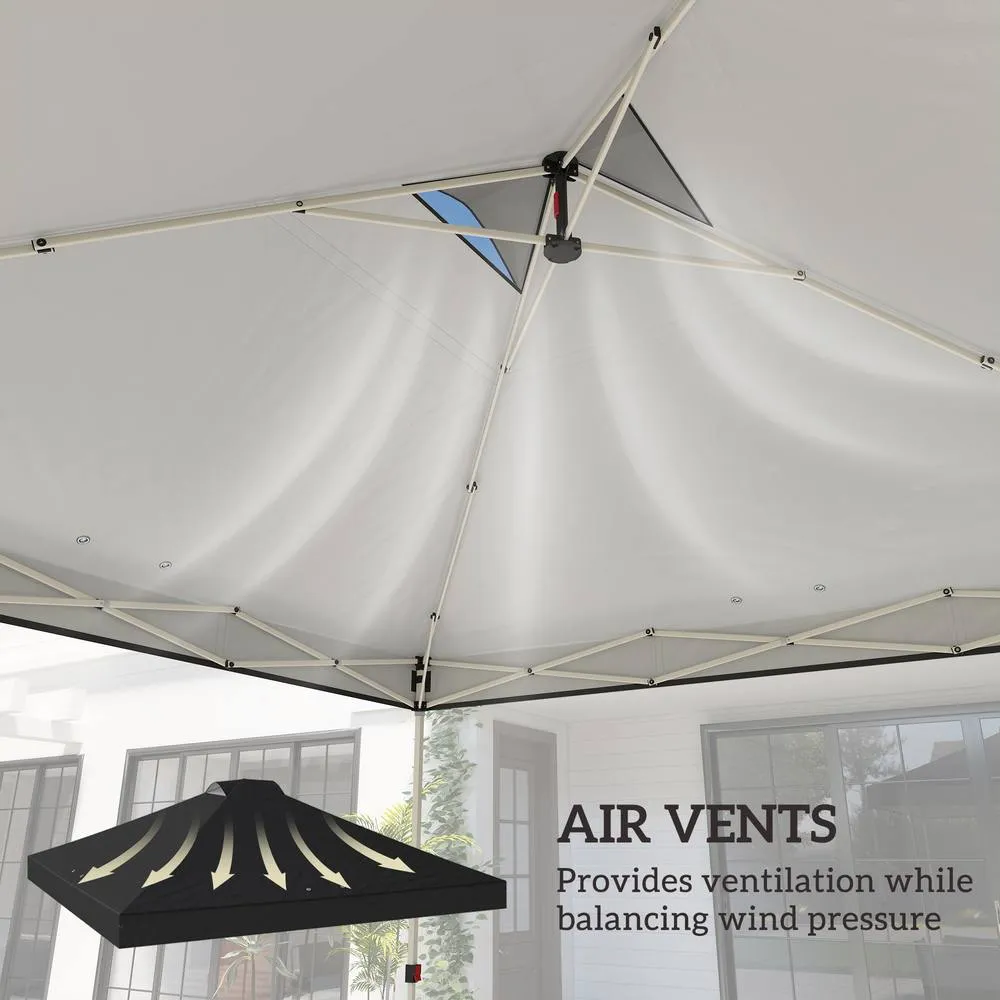 OUTSUNNY Gazebo Roof Replacement UV50+ Waterproof for 3 x 3 m Frame in Black 5
