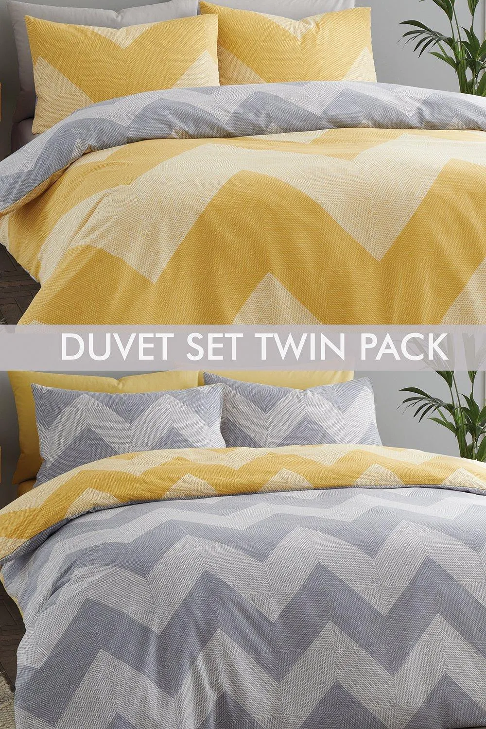 Geo Twin Pack King Duvet Set