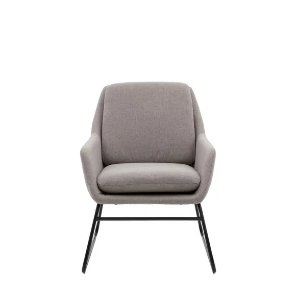 Floris Metal Frame Fabric Accent Chair 4