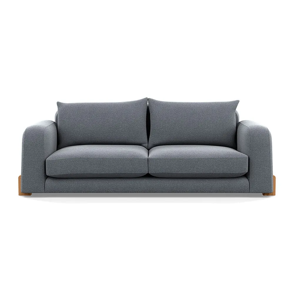Heal's Nuvola 4 Seater Sofa Boucle Steel Natural Oak Feet 1