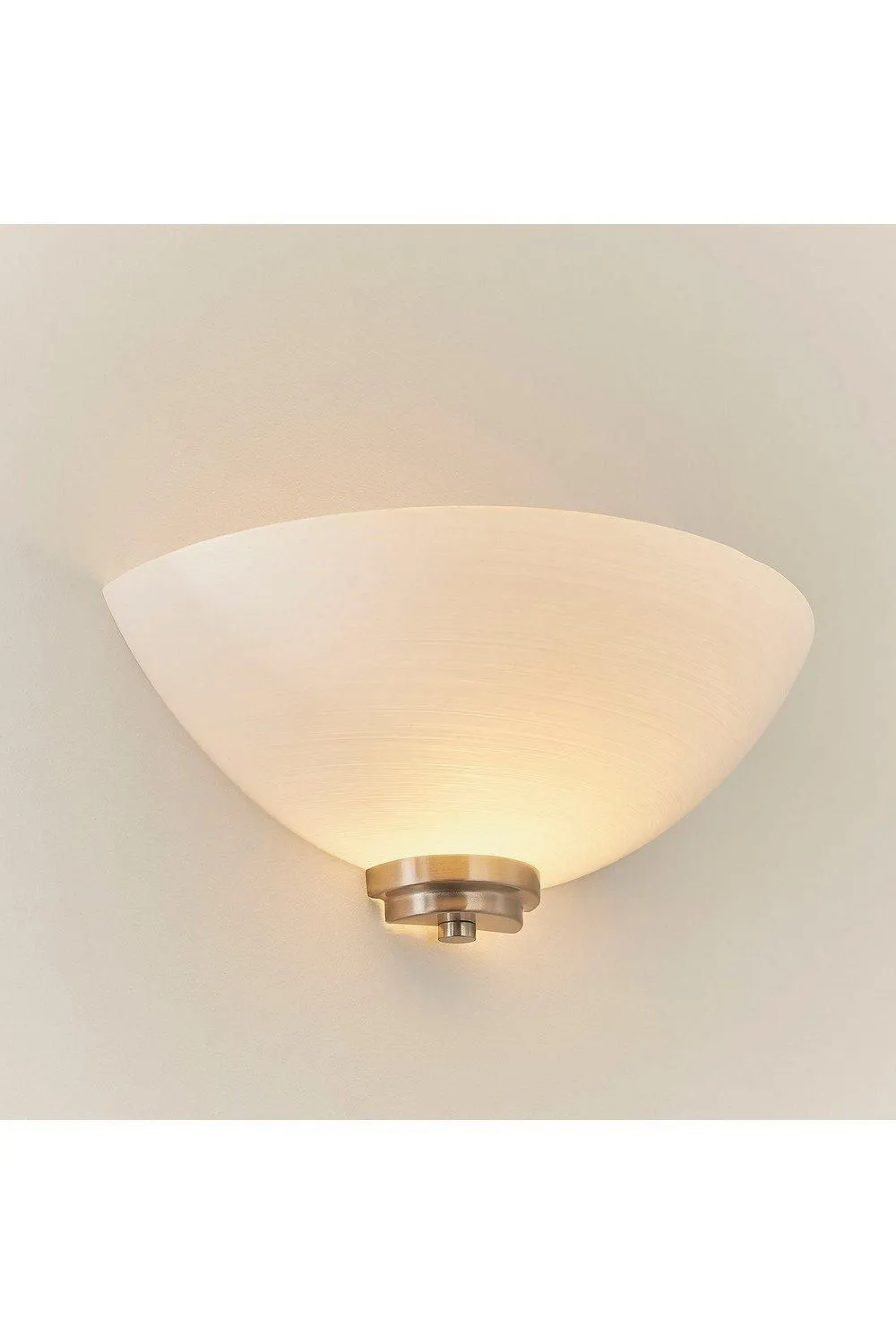 Netlighting Welles 1 Light Indoor Wall Uplighter White Satin Chrome E27 in Grey 2