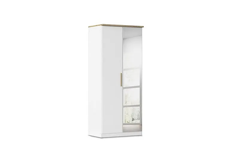 Flavia 91cm 2 Door Decor Hinged Wardrobe with Mirror Door