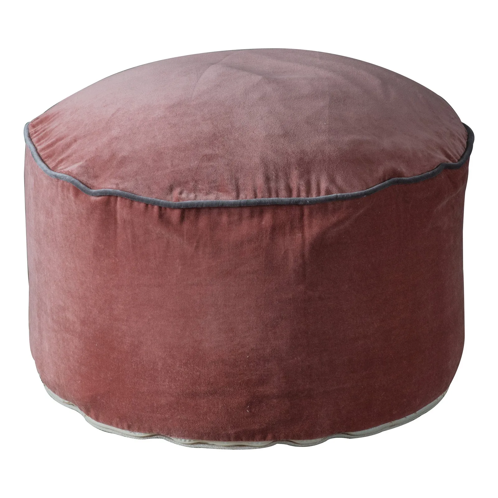 Gabriella Blush Velvet Pouffe Blush